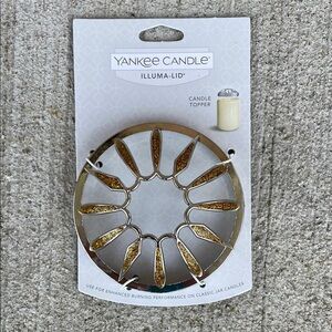Yankee Candle Illumalid NEW Silver Gold Shimmer Sparkle Candle Topper